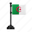algeria, flag, country, national, emblem, africa 