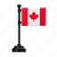 canada, flag, country, national, emblem 