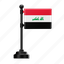 iraq, flag, country, national, emblem 