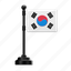 south, korea, flag, country, national, emblem, asia 