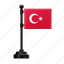 turkey, flag, country, national, emblem 