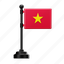 vietnam, flag, country, national, emblem, asian 