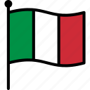 flag, italian, italy