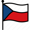 czech, flag, republic