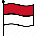 flag, indonesia, monaco