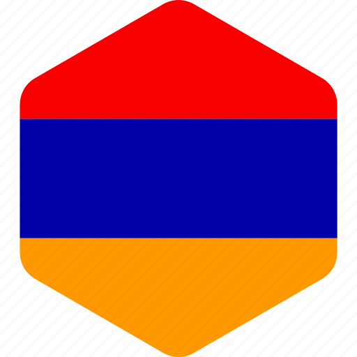 Armenia, armenian, country, flag, flags, hexagonal, world icon - Download on Iconfinder