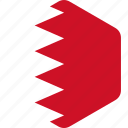 bahrain, country, flag, flags, hexagonal, hexagone, national