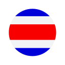 costa, rica, flag, circle, nation, map, location, country, pin, national, flags, marker, world