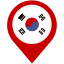 south, korea, location, flag, pin, national, navigation, marker, nation 