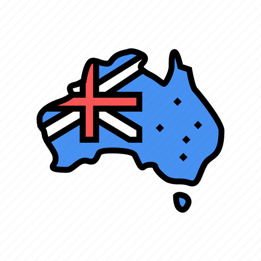 Australia, country, map, flag, world, global icon - Download on Iconfinder