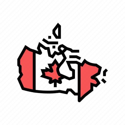 Canada, country, map, flag, world, global icon - Download on Iconfinder