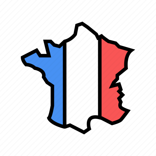 France, country, map, flag, world, global icon - Download on Iconfinder