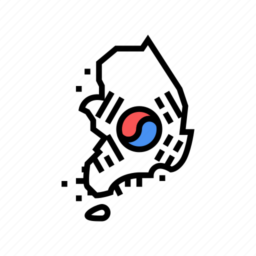 South, korea, country, map, flag, world icon - Download on Iconfinder
