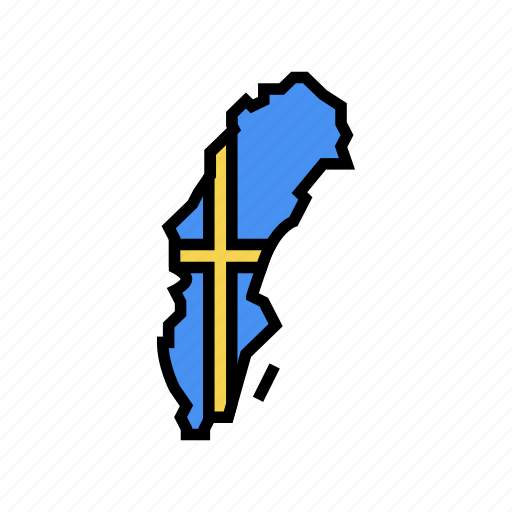 Sweden, country, map, flag, world, global icon - Download on Iconfinder