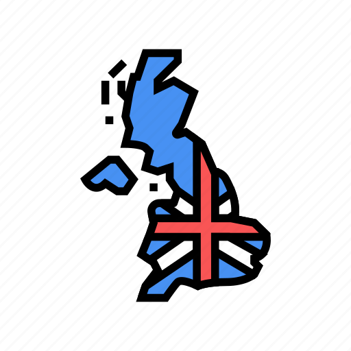 Uk, united, kingdom, country, map, flag icon - Download on Iconfinder