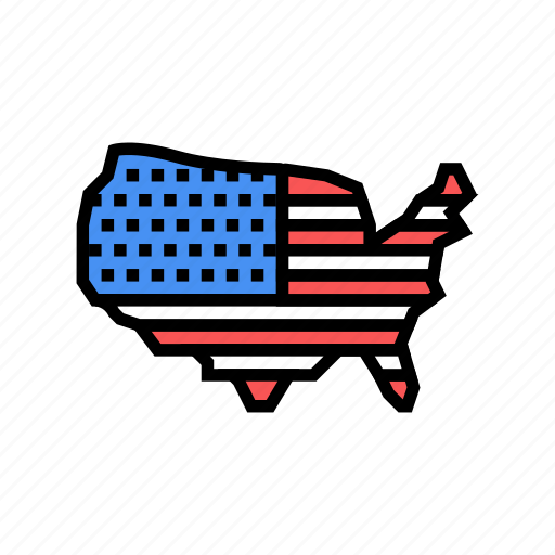 Usa, country, map, flag, world, global icon - Download on Iconfinder