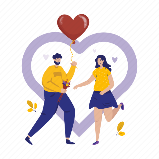 Love, couple, relationship, valentine, marriage, like, romantic illustration - Download on Iconfinder