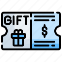 voucher, gift, present, dollar