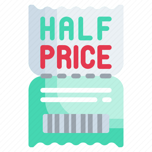 Coupon, halfprice, barcode, discount icon - Download on Iconfinder