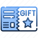voucher, gift, card, star