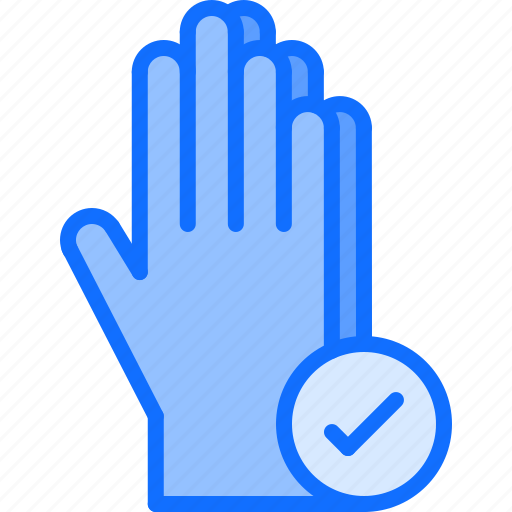 Gloves, hand, check, covid, virus, epidemic icon - Download on Iconfinder