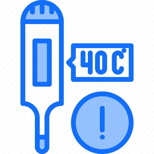 Thermometer, temperature, warning, covid, virus, epidemic icon - Download on Iconfinder