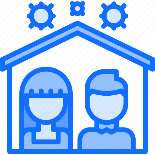 House, people, stay, home, covid, virus, epidemic icon - Download on Iconfinder