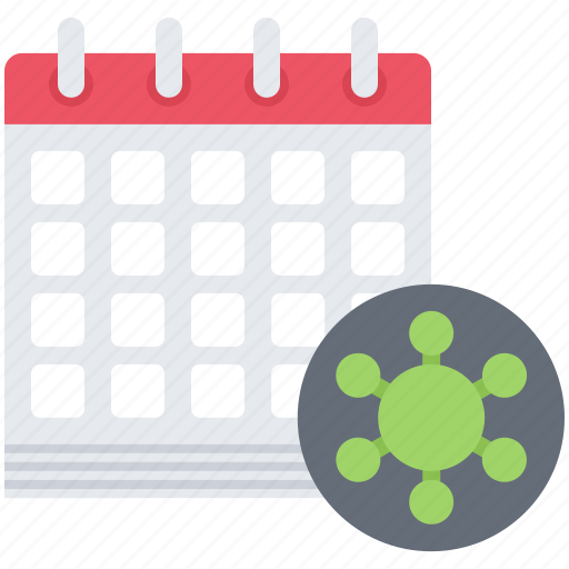 Quarantine, calendar, date, covid, virus, epidemic icon - Download on Iconfinder
