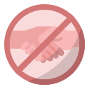 coronavirus, covid19, prohibited, stop shaking hands, virus transmission