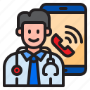 doctor, hospital, call, covid19, mobilephone