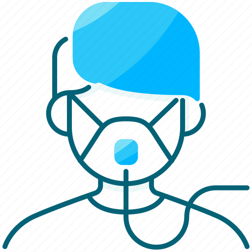 Man, oxygen, mask, corona, oxygen mask icon - Download on Iconfinder