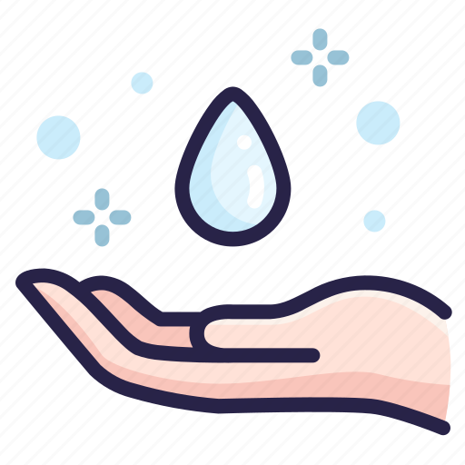 Waterdrop, hygiene, washing, gesture, wash, hand, clean icon - Download on Iconfinder
