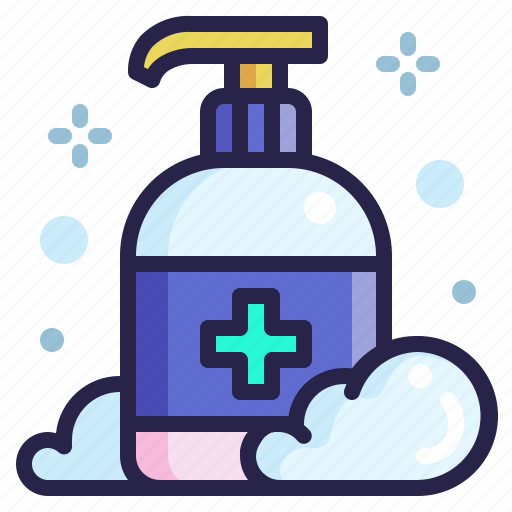 Medical, liquid, hygiene, soap, bubbles, sanitizer, healthcare icon - Download on Iconfinder