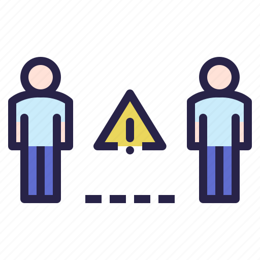 Safety, warning, alert, distance, man, people, person icon - Download on Iconfinder