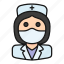avatar, health, hospital, mask, nurse, profession 