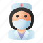avatar, health, hospital, mask, nurse, profession 