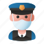 avatar, guard, mask, police, policeman, profession, security 