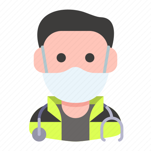 Avatar, health, man, mask, paramedic, profession icon - Download on Iconfinder