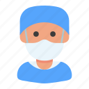 avatar, doctor, health, mask, medic, people, surgeon 