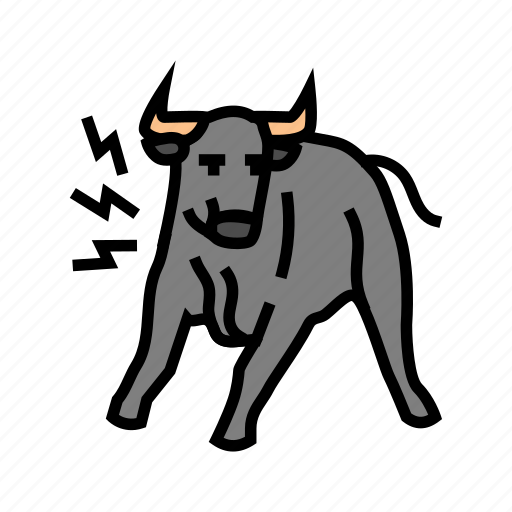 Angry, bull, animal, cow, farm, dairy icon - Download on Iconfinder