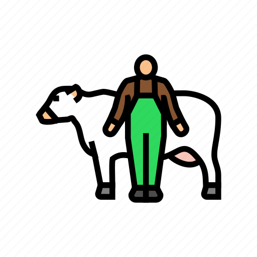 Cow, farmer, farm, dairy, cattle, milk icon - Download on Iconfinder