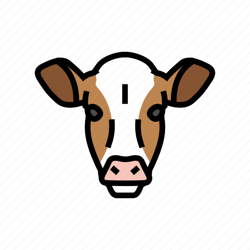 Cow, head, farm, dairy, cattle, milk icon - Download on Iconfinder