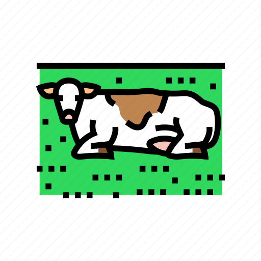 Cow, lying, down, farm, dairy, cattle icon - Download on Iconfinder