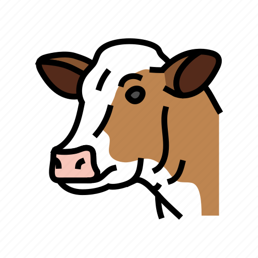 Head, cow, animal, farm, dairy, cattle icon - Download on Iconfinder