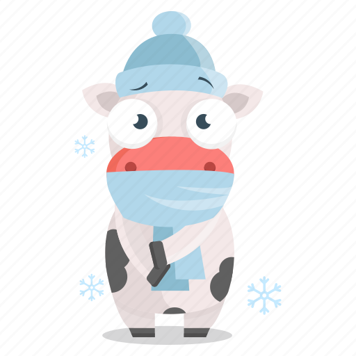 Animal, cold, cow, emoji, emoticon, sticker icon - Download on Iconfinder