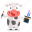 cow, emoji, emoticon, magic, media, social, sticker 