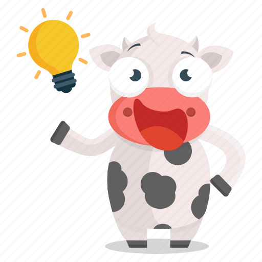 Animal, cow, emoji, emoticon, idea, sticker, thought icon - Download on Iconfinder