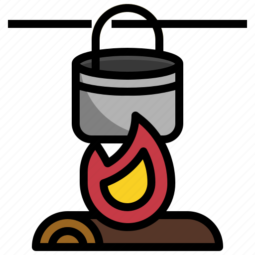 Bonfire, campfire, camping, flame, hot icon - Download on Iconfinder