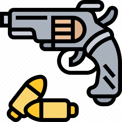 Revolver, gun, bullets, pistol, crime icon - Download on Iconfinder