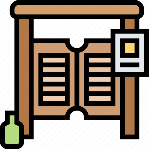 Saloon, doors, bar, western, swinging icon - Download on Iconfinder